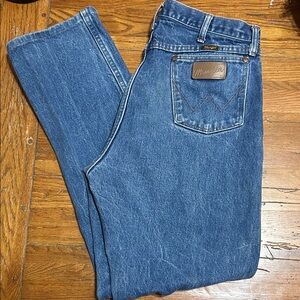 Wrangler 90s? VINTAGE 13MWZ Men's CLASSIC Bootcut Denim JEANS👖Size 37 X 36